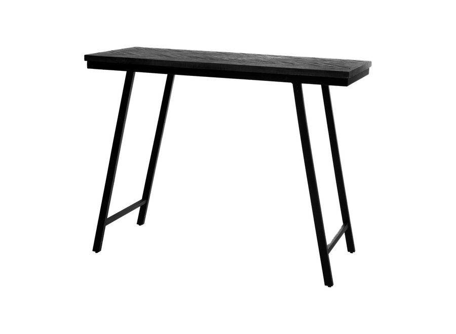 The Herringbone High Table - Black - 140cm