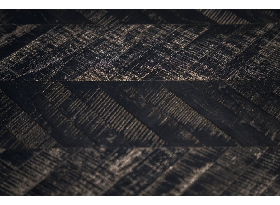 The Herringbone High Table - Black - 140cm