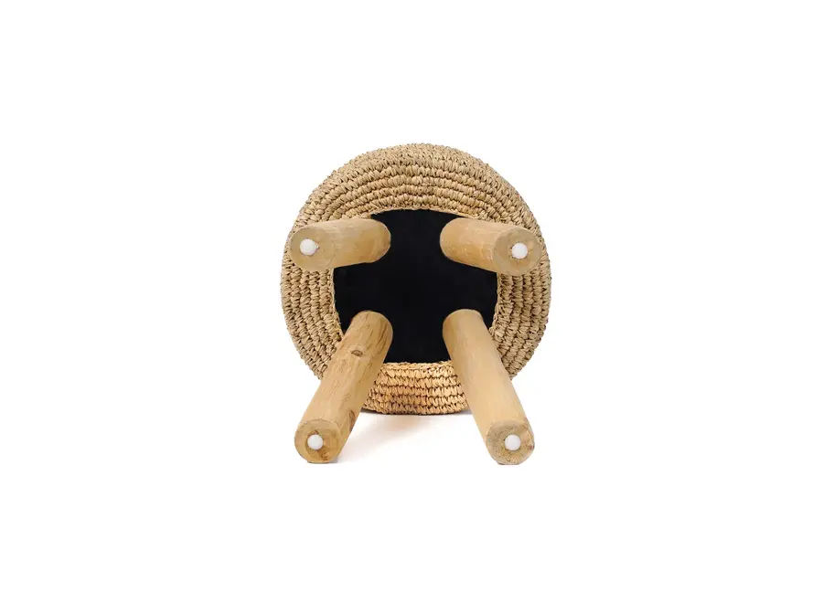 The Raffia Stool - Natural