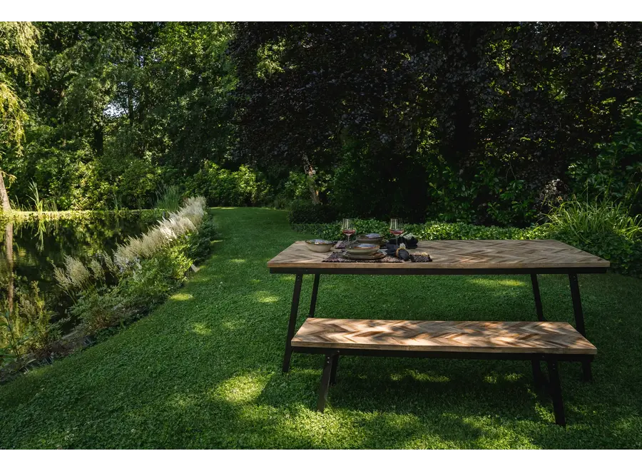 The Herringbone Market Table - Natural - 200cm