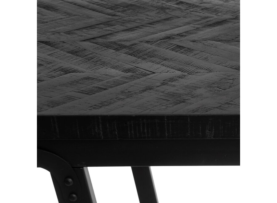 La Table de Marché Chevrons - Noir - 160cm