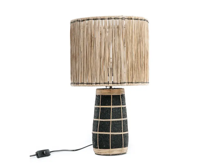 The Skiathos Table Lamp - Natural Black