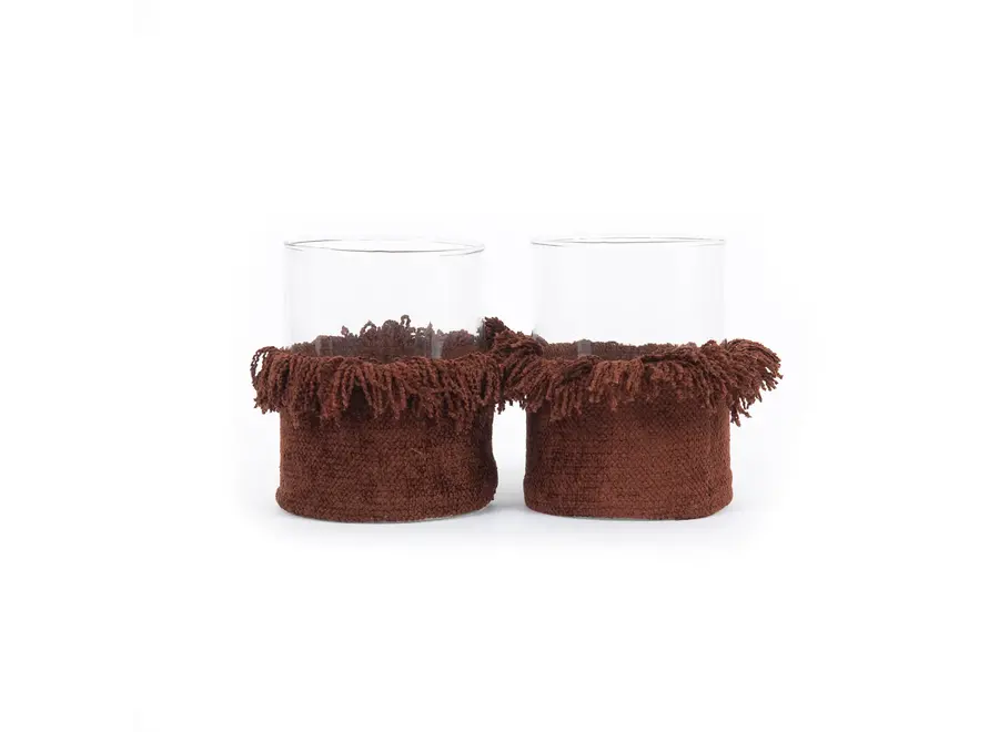 The Oh My Gee Candle Holder - Burgundy Velvet - L