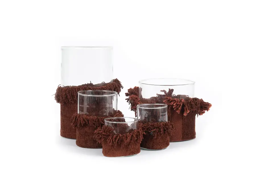 The Oh My Gee Candle Holder - Burgundy Velvet - XL