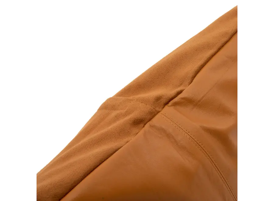 De Four Panel Leather Kussenhoes - Camel - 60x60