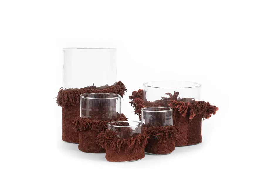 The Oh My Gee Candle Holder - Burgundy Velvet - M