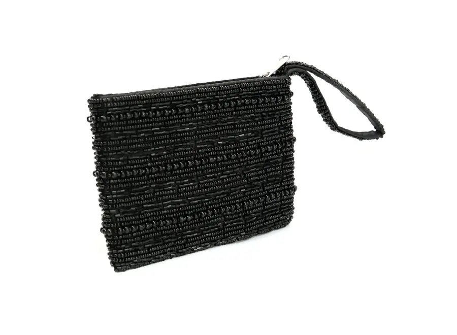 The Black Beaded Wallet