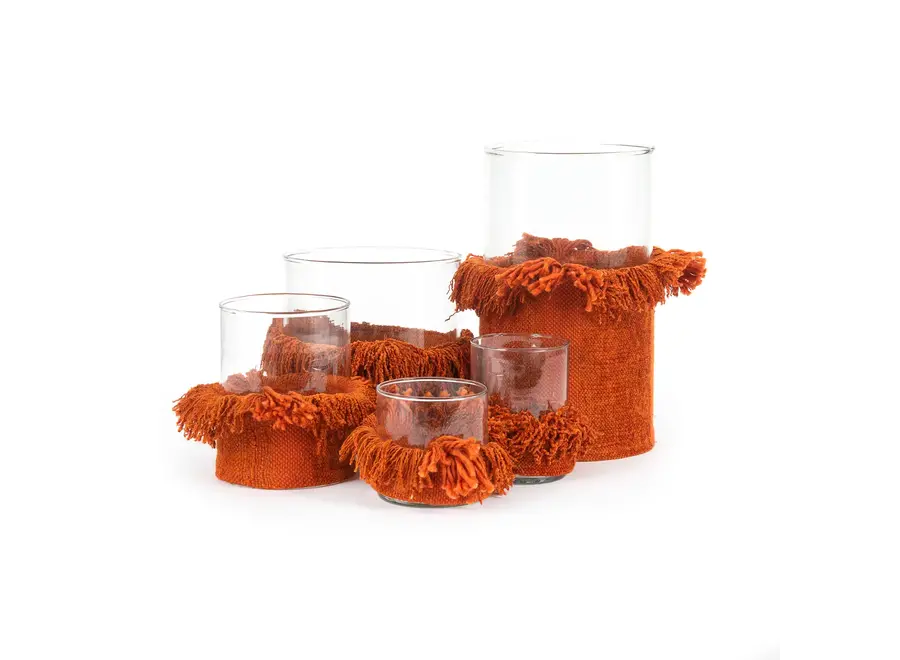 The Oh My Gee Candle Holder - Rust Velvet - XL