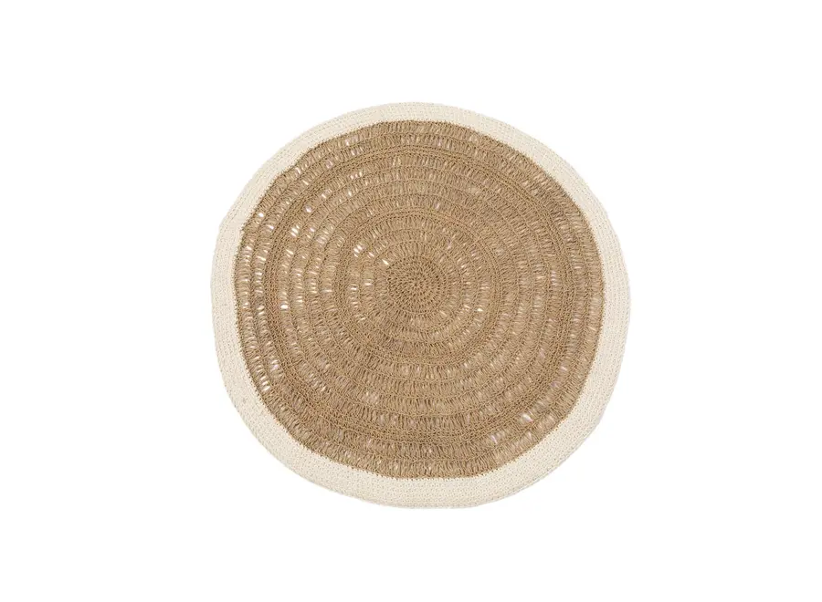 The Seagrass & Cotton Round Carpet - Natural White - 100