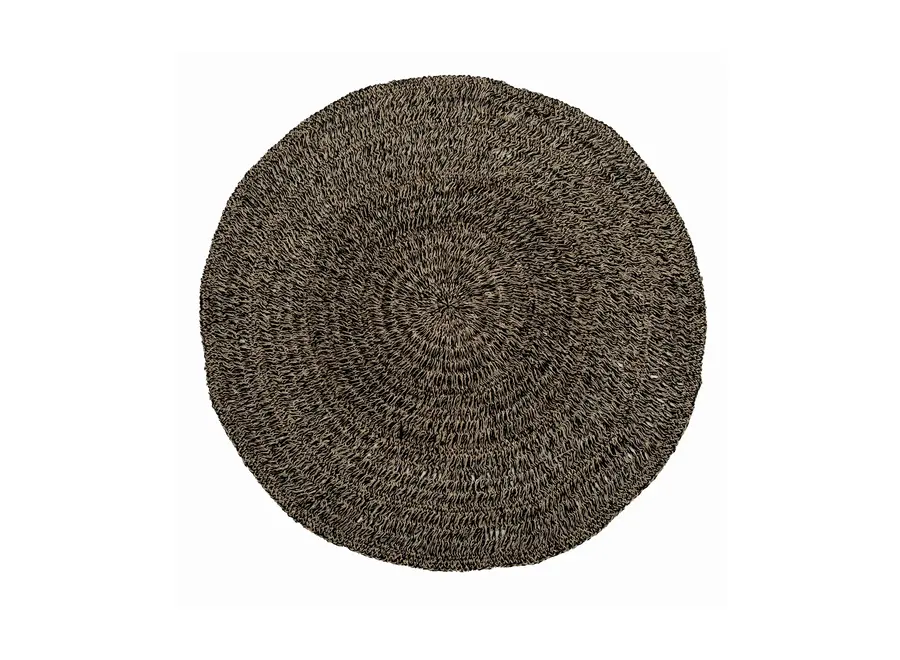 Der Seagrass Teppich - Natur Schwarz - 150