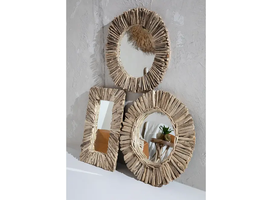 Lo Specchio Driftwood Framed - Naturale - M