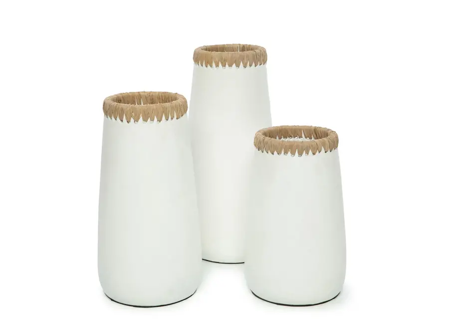 The Sneaky Vase - White Natural - L