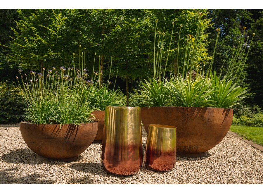 The Two Tone Brass Planter - Brass - L