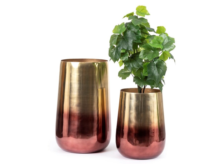 The Two Tone Brass Planter - Brass - L