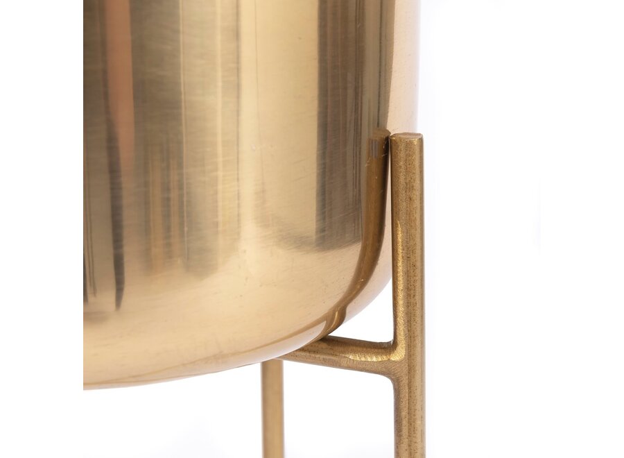 The Brass Planter on Stand - Brass - M