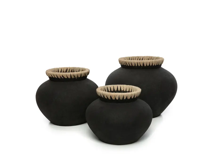 The Styly Vase - Black Natural - L