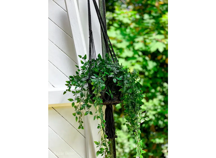 The Macrame Plant Holder - Black - M