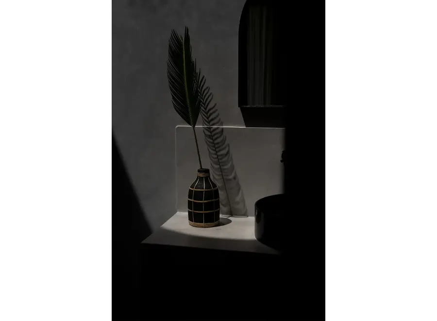 Die Whoopy Vase - Schwarz Natur - L