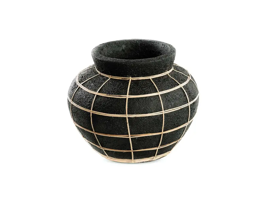 The Belly Vase - Black Natural - M