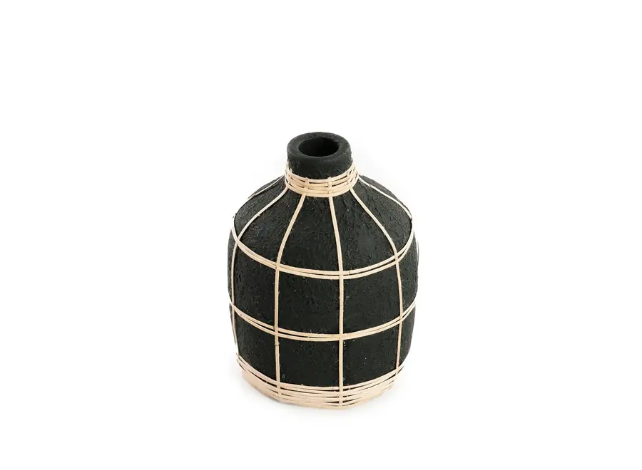 Die Whoopy Vase - Schwarz Natur - S