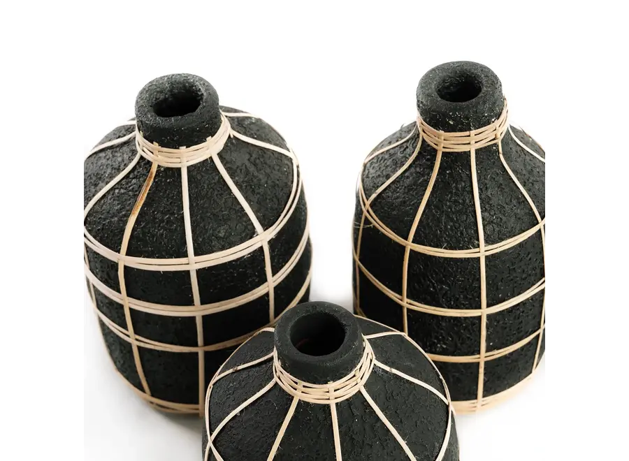 Die Whoopy Vase - Schwarz Natur - S