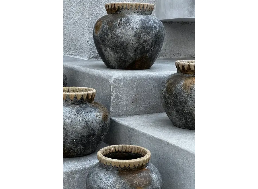 Die Styly Vase - Antik Grau - S
