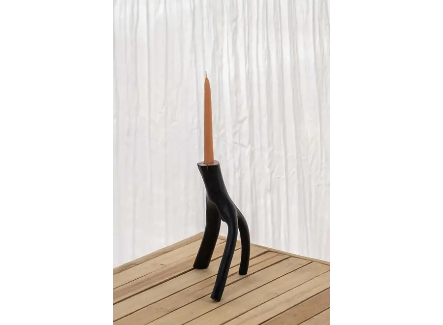 The Triple Twig Candle Holder - Black