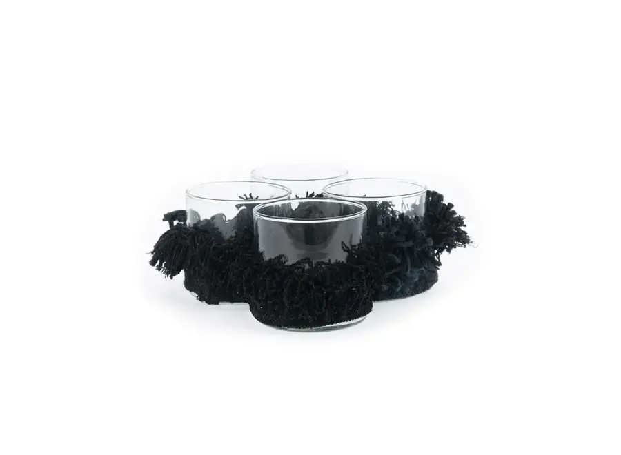 The Oh My Gee Candle Holder - Black Velvet - S