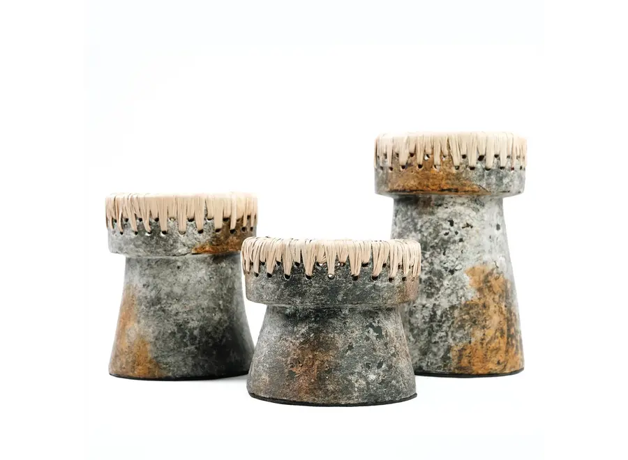 The Pretty Candle Holder - Antique Grey - S