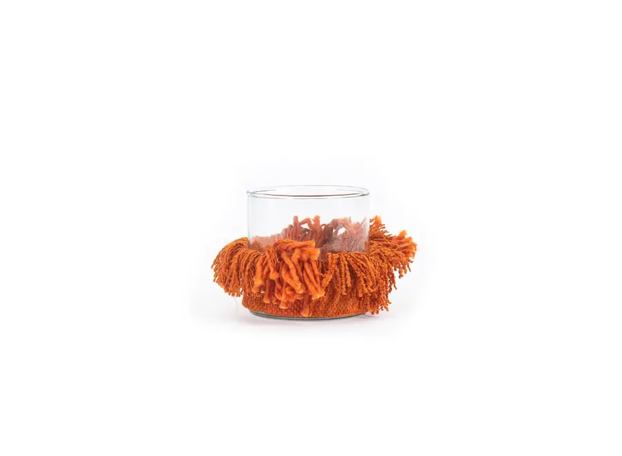 The Oh My Gee Candle Holder - Rust Velvet - S