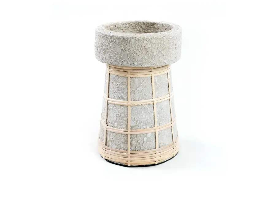 The Serene Candle Holder - Concrete Natural - L