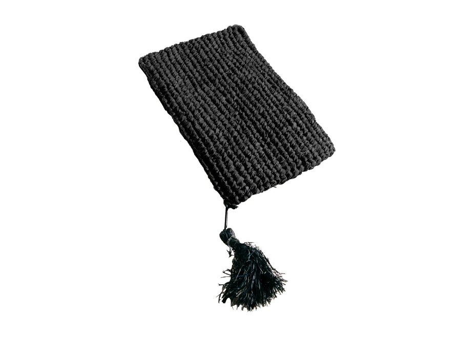 The Raffia Clutch - Black - S