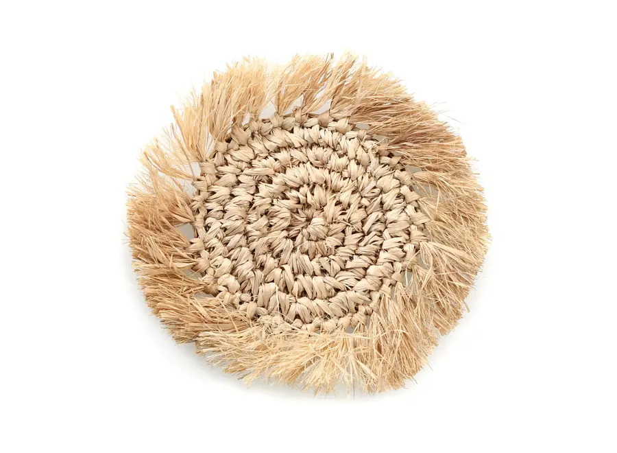 Die Fringe Raffia Untersetzer - Natur