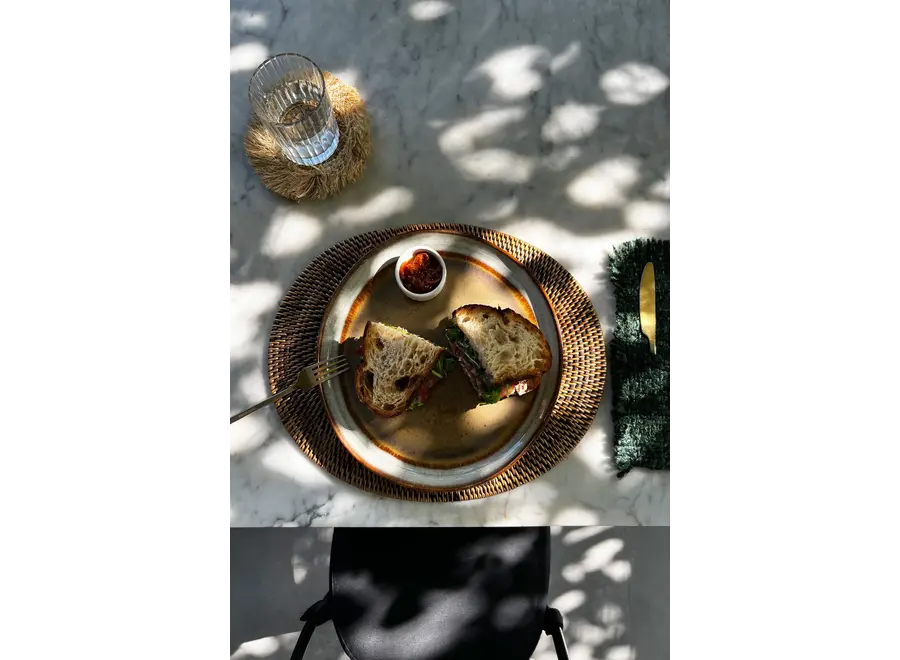 Le Set De Table Ovale Colonial - Brun Naturel