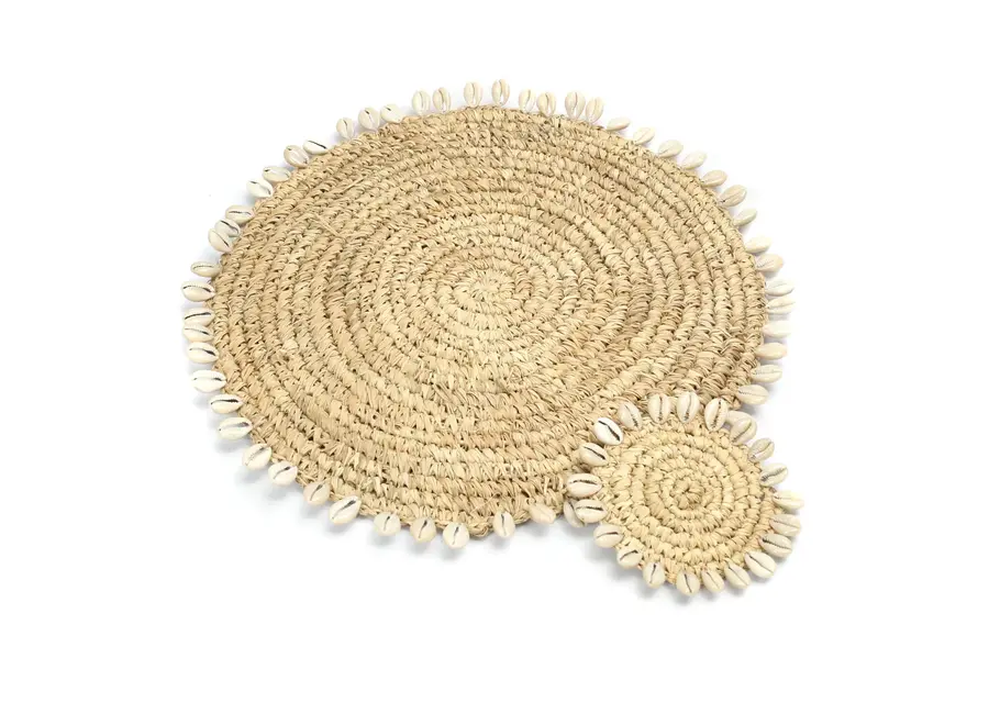 De Raffia Shell Placemat - Naturel