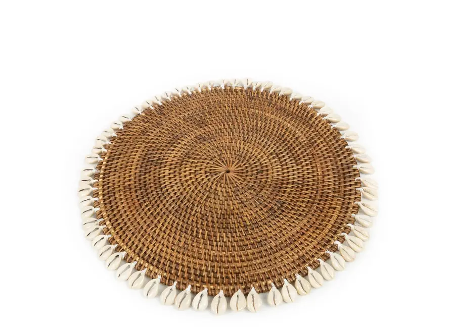 The Colonial Shell Placemat - Natural Brown
