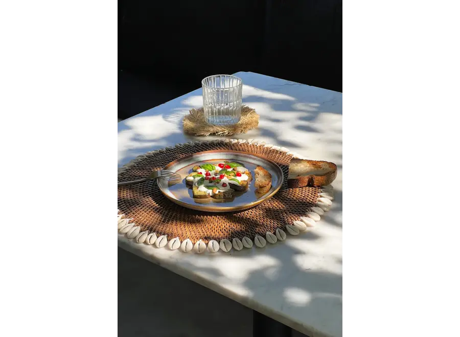 Le Set De Table Colonial Shell - Brun Naturel