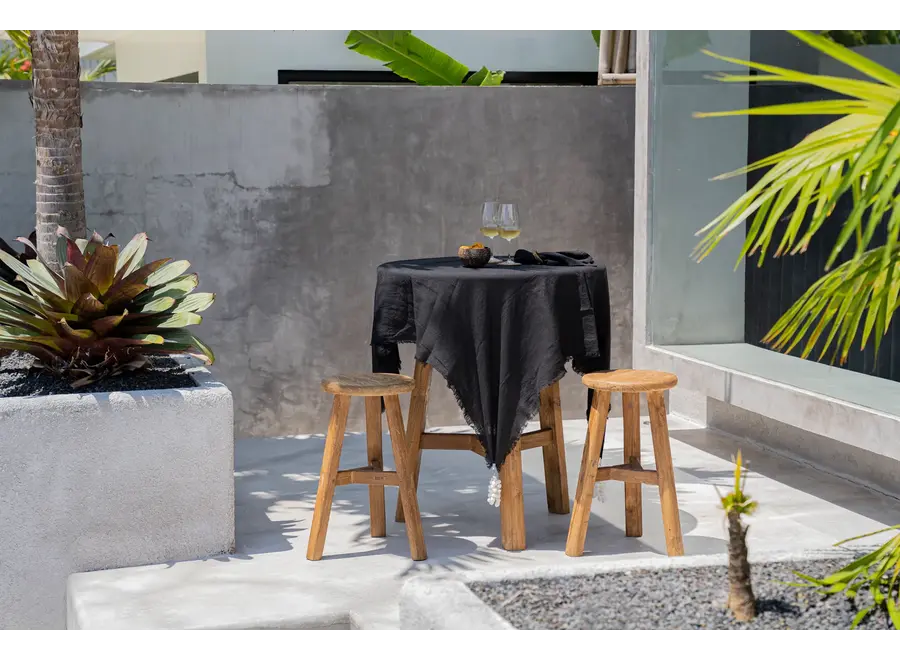 The Linen Tablecloth - Black - 150x250