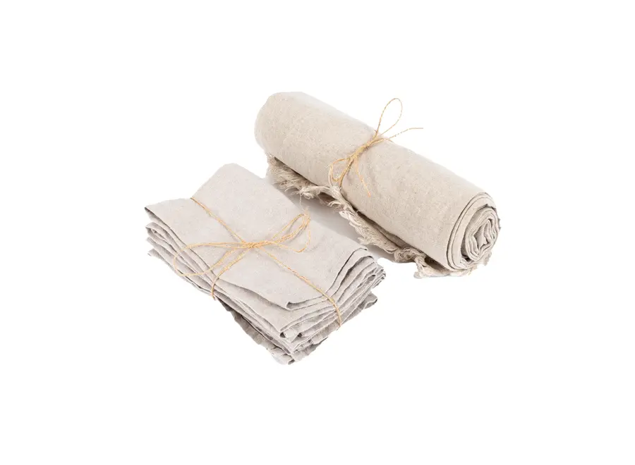 The Linen Tablecloth - Beige - 150x150