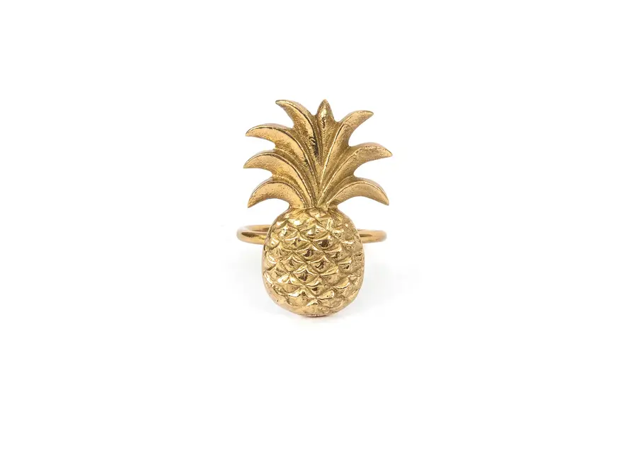 The Pineapple Napkin Ring - Gold