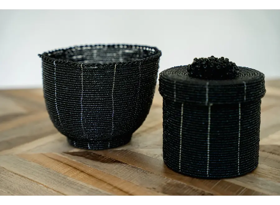 The Beaded Candy Bowl - Black - M