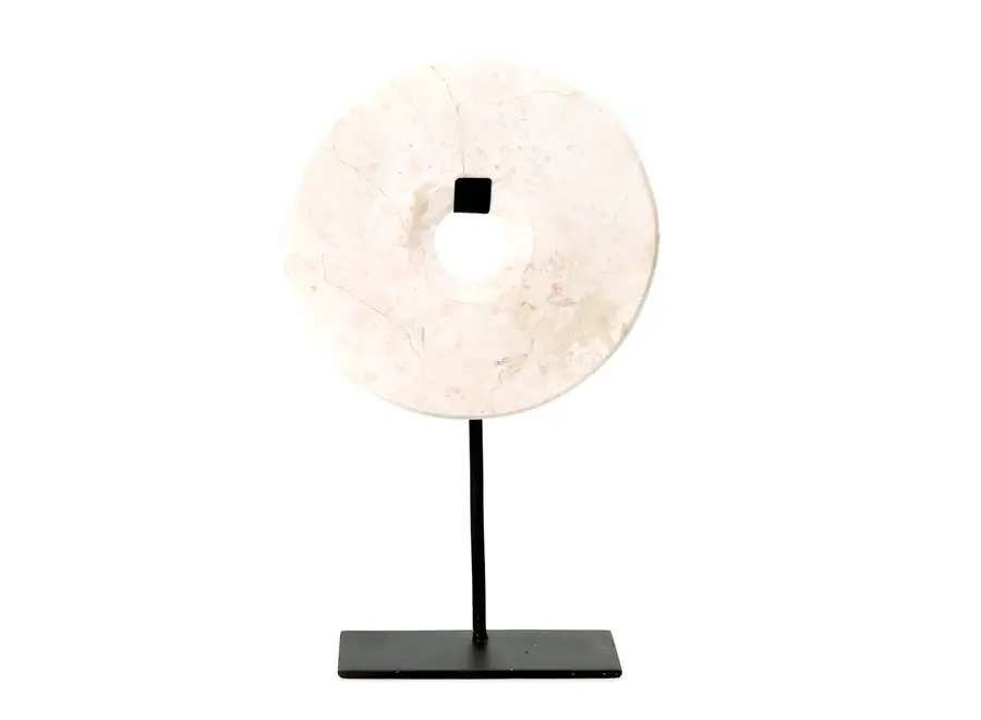 Marble Disc Sur Pied - Blanc - L