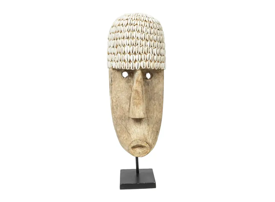 The Cowrie Mask on Stand - Large