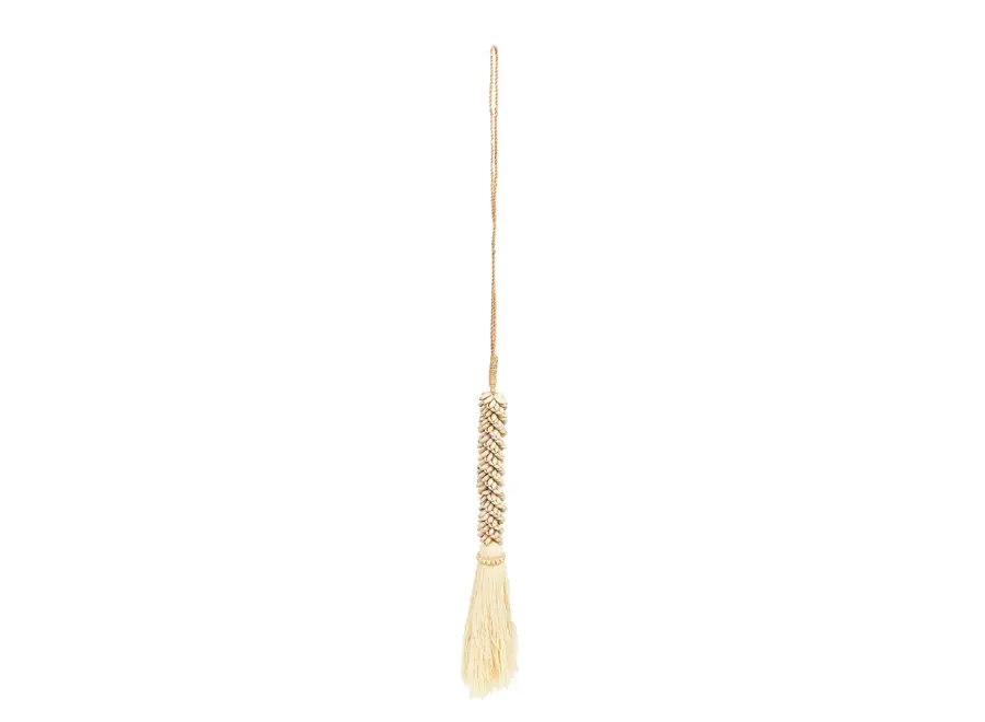 The Cowrie & Cotton Tassel - Natural