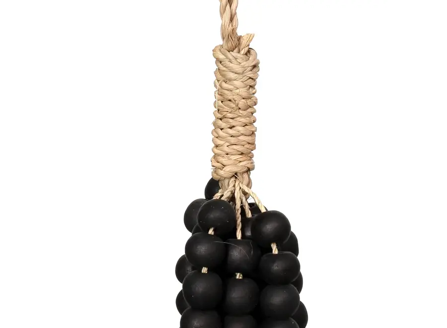 The Wooden Beads Tassel - Black