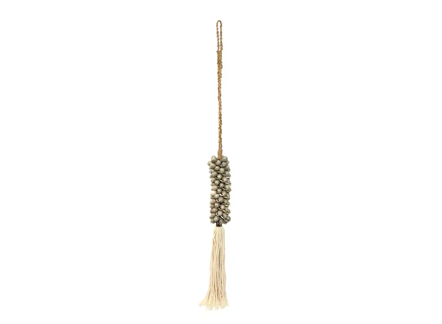 The Shell & Cotton Tassel - Grey