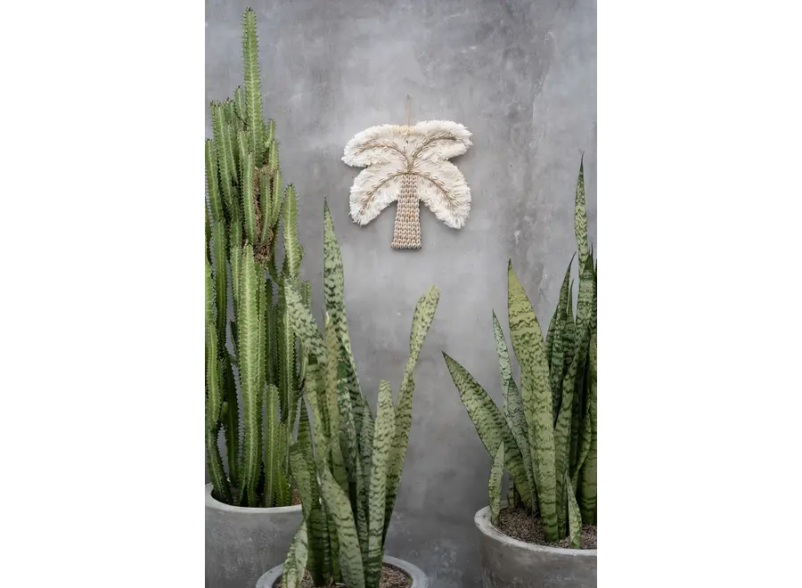 The Cotton Shell Palm Tree - White Natural