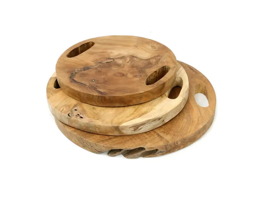 The Teak Root Tray - Natural - M