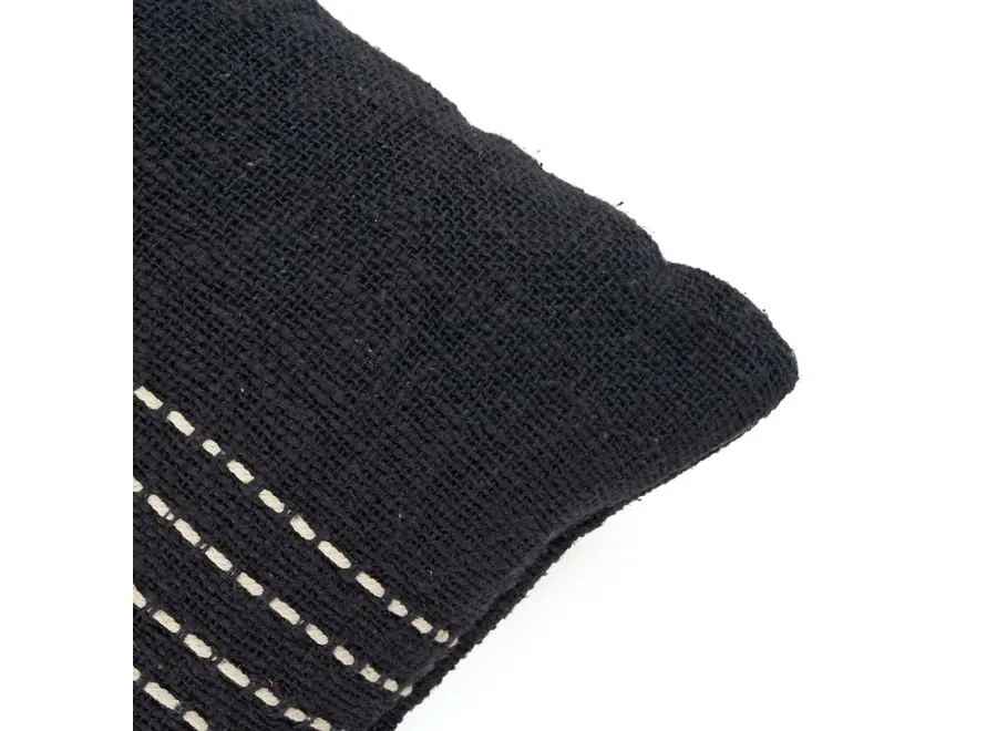 Housse De Coussin Drizle - Noir Blanc