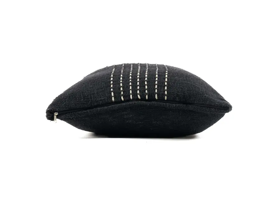 The Drizle Cushion Cover - Black White